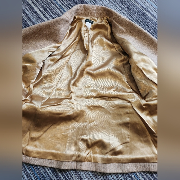 J. Crew Wool Tweed Tan Sparkly Button Fancy Blazer Jacket - Picture 5 of 9